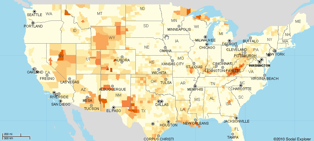 1970 mining industry map