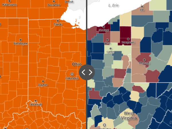 Social Explorer Election Maps: Top Voter Issues