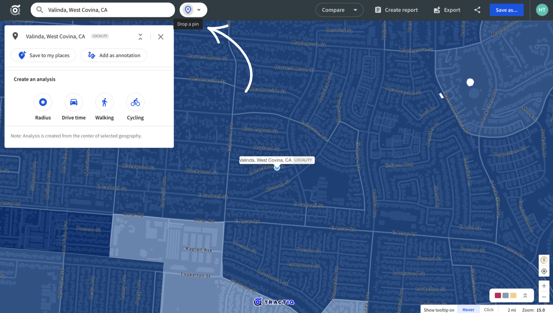 New Drop a Pin Feature on TractIQ Maps