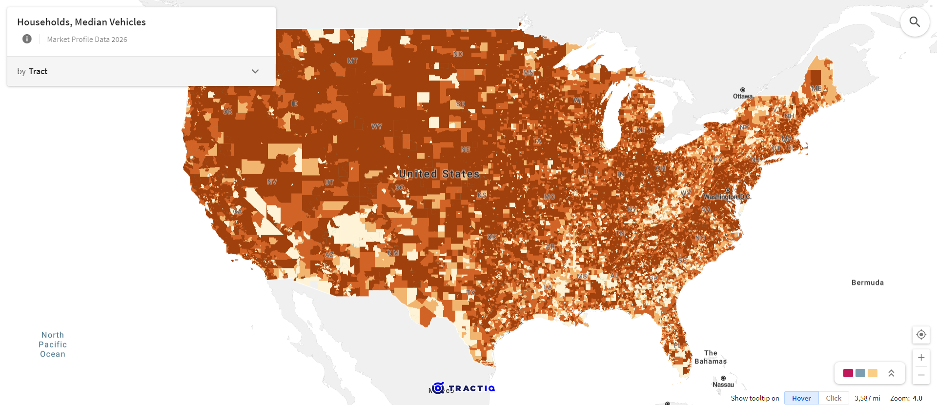 Mapping America’s Love Affair with Cars Projections for Car Ownership