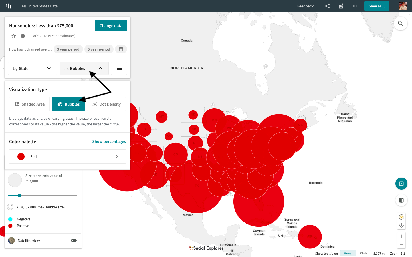 click map data visualization